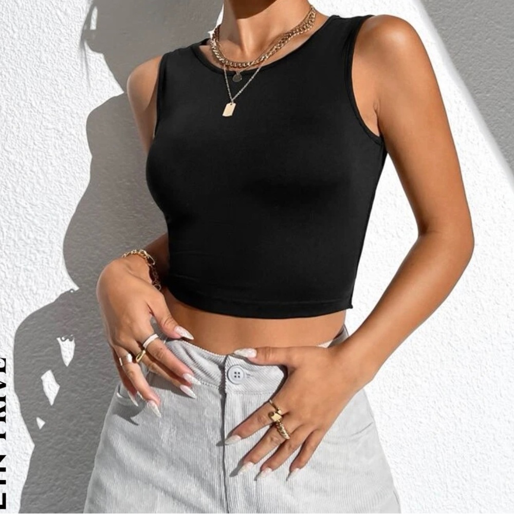 Shein Backless crop tank top